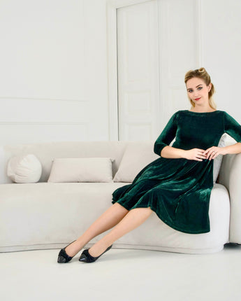 Betty women's velvet dress